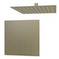 8" (200mm x 200mm) Square Fixed Over Head Shower Head - Brushed Brass